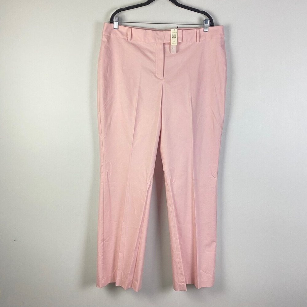 Talbots Womens Pants Curvy Fit Pink 18L Dress Cotton Blend Stretch Slacks